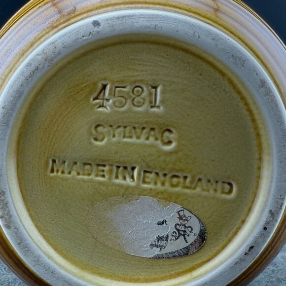 Vintage Sylvac Pottery #4581 Vase England Beige Brown 1960s Retro 9" H - Picture 6 of 7